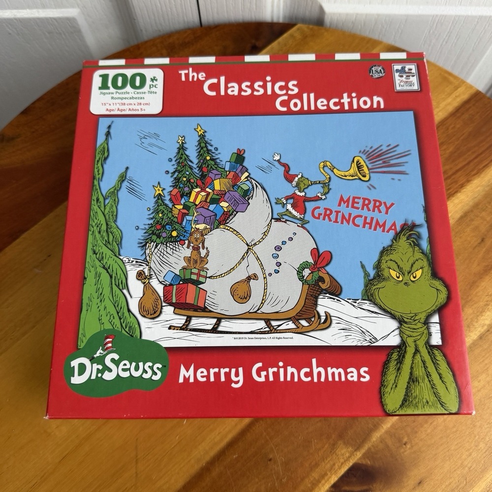 Dr Seuss Classics Collection 100 Piece Puzzle Merry Grinchmas Holiday Christmas